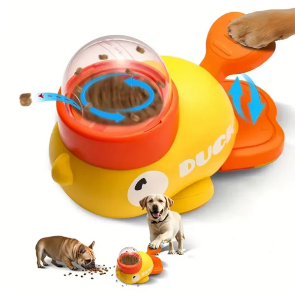 Duck-Shaped Cat Treat Toy
